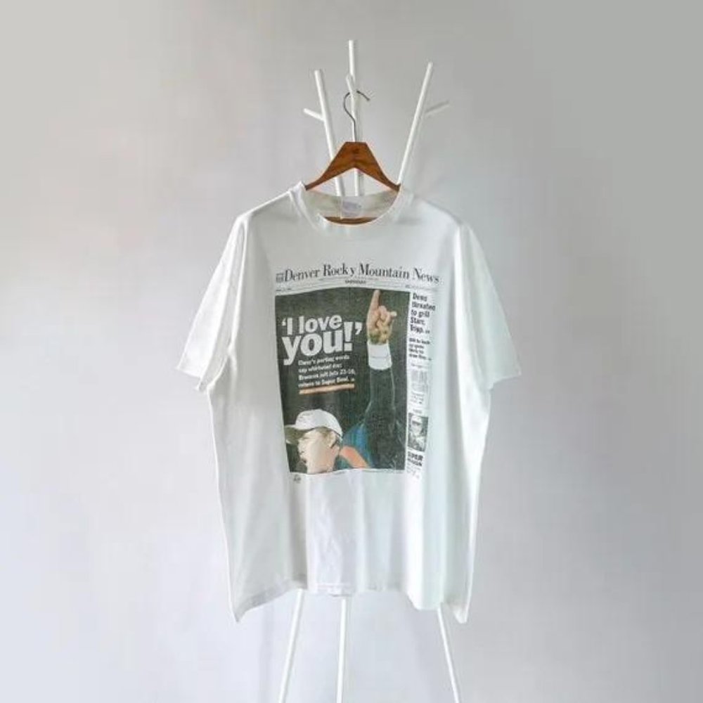 90s Denver Broncos NFL Newspaper t-shirt